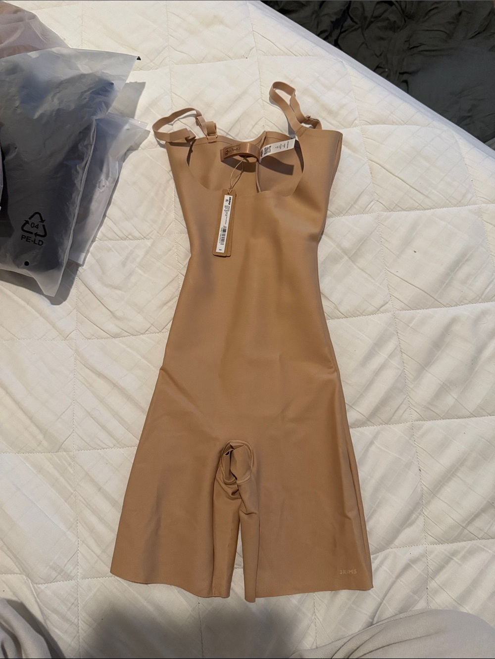SKIMS Beige/Nude Thong Bodysuit with Tag